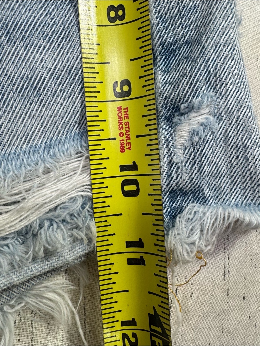 Agolde Parker Distressed Denim Shorts 23 Button Fly Light Wash Cutoff Festival - Picture 16 of 16